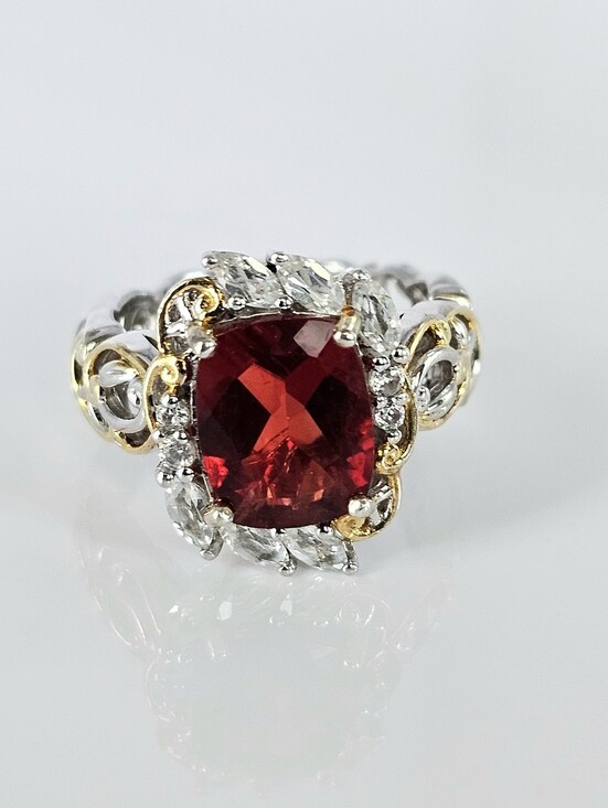 Michael Valitutti Jewelry - Gems En Vogue Andesine & White Zircon 24K Palladium Sterling Silver Ring Size 5!